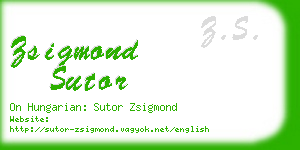 zsigmond sutor business card